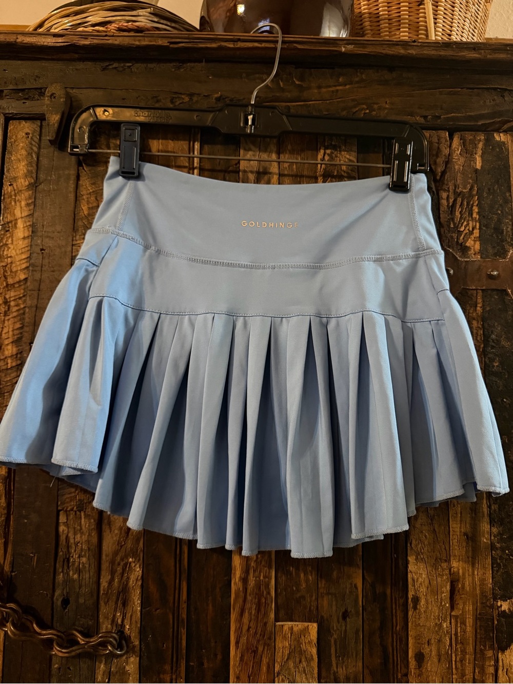 Gold Hinge Blue Pleated Tennis Skort Women’s High Rise Athletic Pickleball